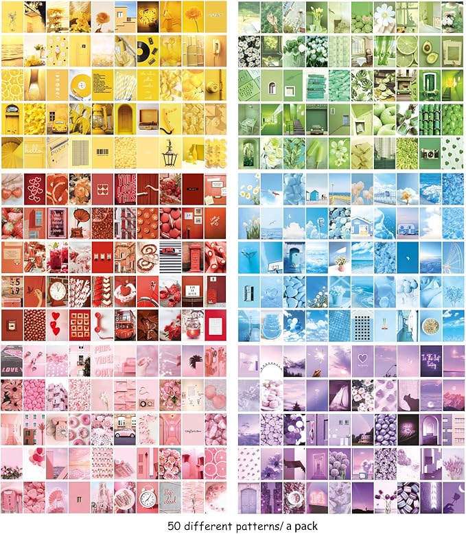 6 Sets 300 Pcs Washi Stickers Set Cute Aesthetic Sticker Book - Image 2