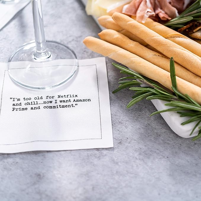 Five Star White Cotton Cocktail Napkins, Beverage & Bar Napkins - Image 6