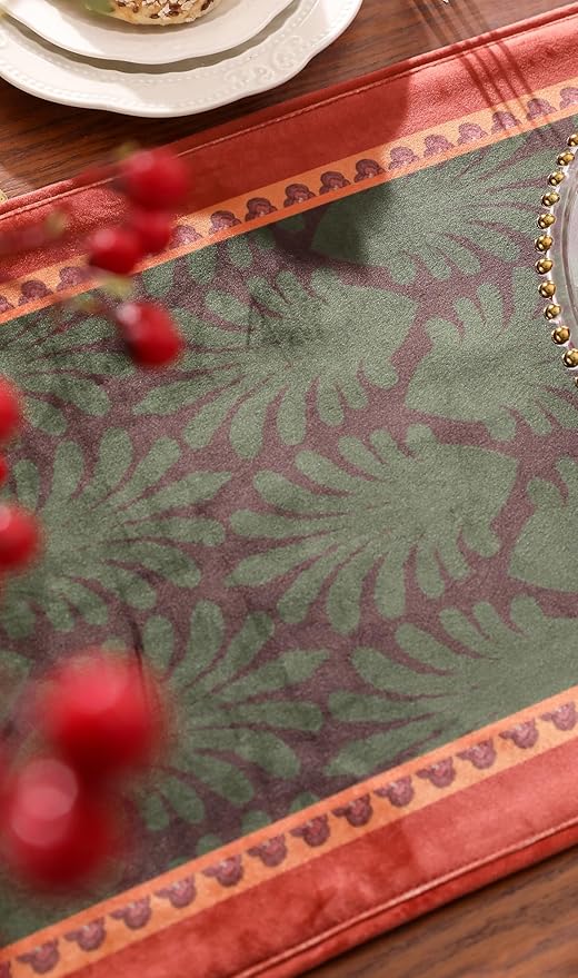 patdrea Designer Mysterious Oil Painting Figures Velvet Table Runner, Decoration - Image 4