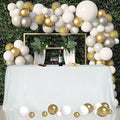 SquarePie Sequin Tablecloth 50 x 72 Inch White Sparkly Table Linen by SquarePie