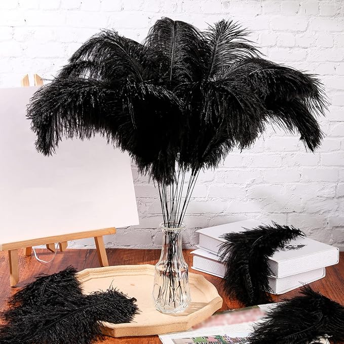 Hanaive 150 Pcs Ostrich Feathers Set Bulk Plumes 12-14 Inch 70 Pcs Large - Image 5