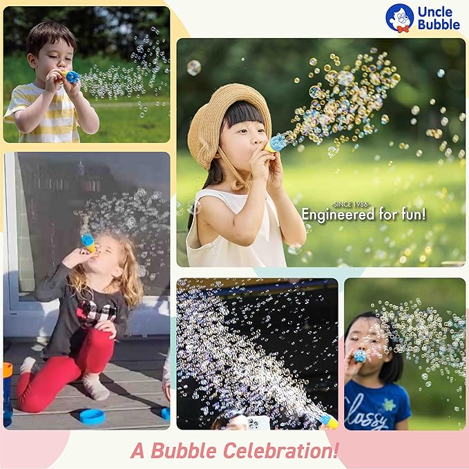Uncle Bubble Blower for Kids and Toddlers, Mini Bubble Blower Makes Thousands - Image 2