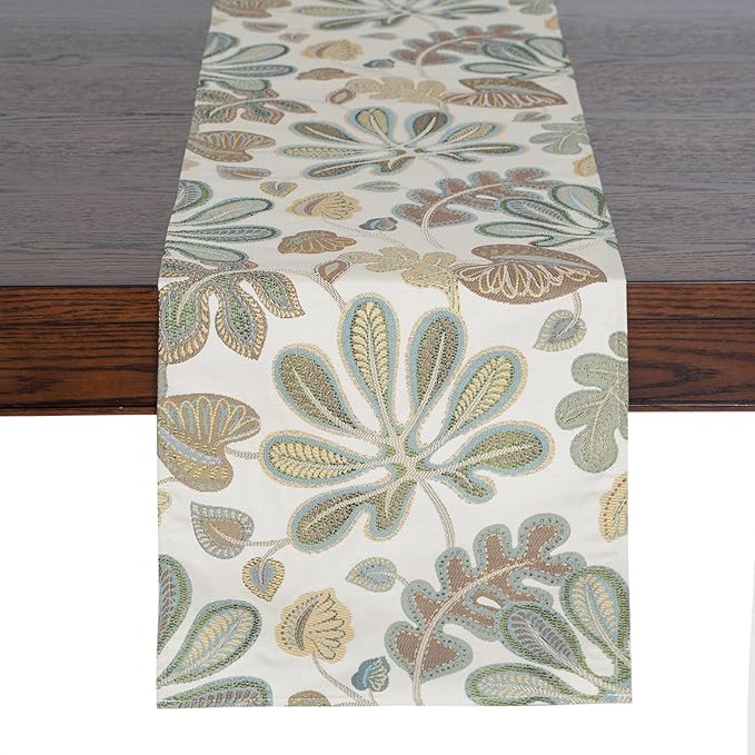 Mika Home Tropical Leaf Table Runner by MikaHome