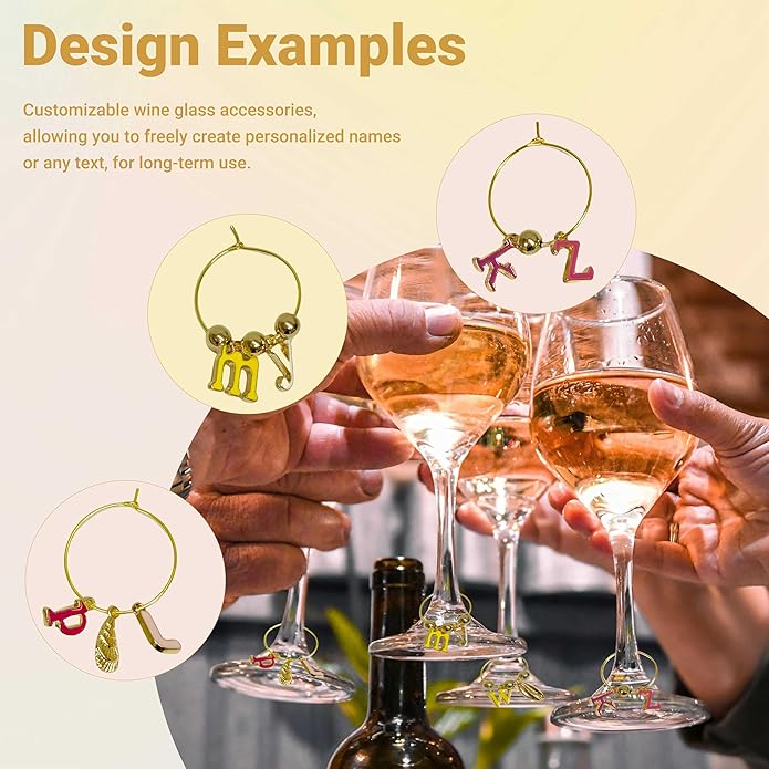 50 Sets Wine Glass Charms, Wine Charms - Image 5