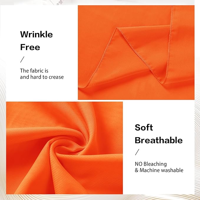 VOK Orange Wedding Arch Draping Fabric Chiffon Fabric, 29in x 18Ft Sheer - Image 4