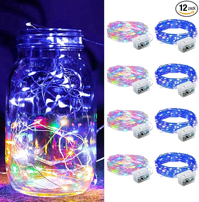 ZGWJ 8 Pack Fairy Lights Battery Operated, 7ft 20 Mini LED Fairy String Lights by ZGWJ