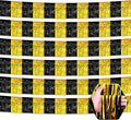 6 Pack 10 Feet Black Gold Foil Fringe Garland Metallic Tinsel Streamers Banner by Ferwzsr