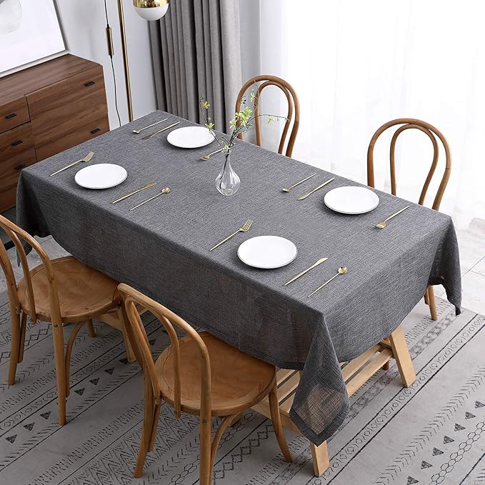 maxmill Flaxy Faux Linen Tablecloth by maxmill