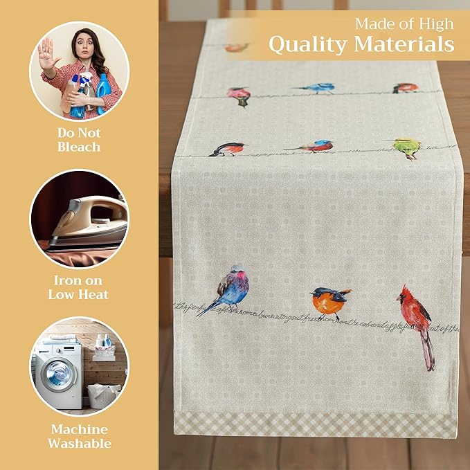 Maison d' Hermine Table Runner 100% Cotton Double Layer Table Runners 108 - Image 3