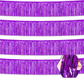 4 Pack 10 Feet Purple Foil Fringe Garland Metallic Tinsel Streamers Banner Wall by Ferwzsr
