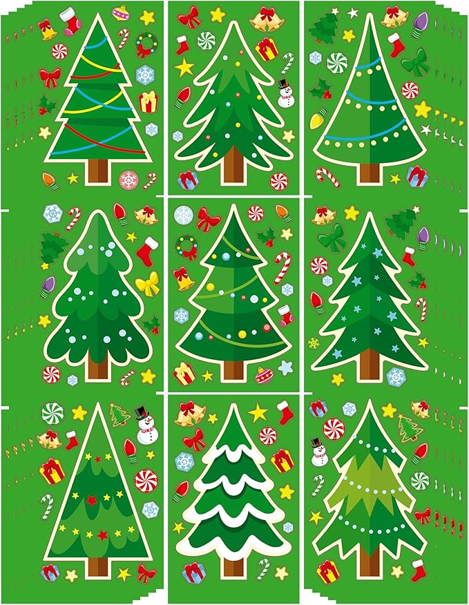 JOYIN 24 Pcs Christmas Tree Stickers, Make Your Own Christmas Tree Green - Image 8