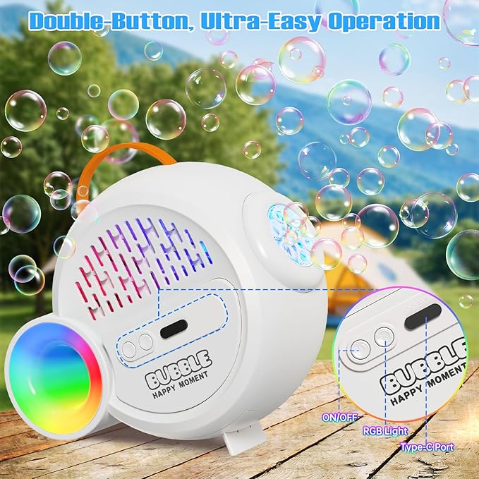 Bubble Machine for Kids Toddlers, Automatic Bubble Maker - Image 2