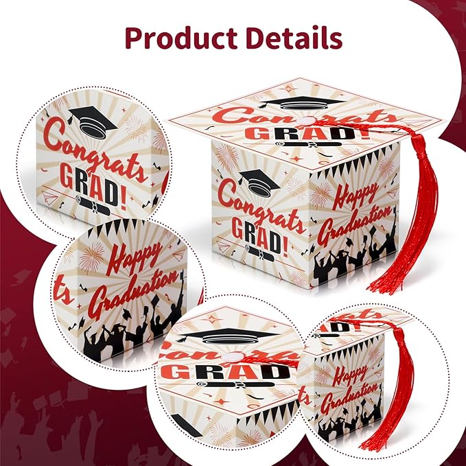 COTOPHER 36 Pack Mini Graduation Cap Gift Boxes, Class of 2025 Graduation Candy - Image 4