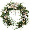 Ling's moment 9FT Christmas Flower Garland, Handcrafted Wedding Sweetheart by LingsMoment
