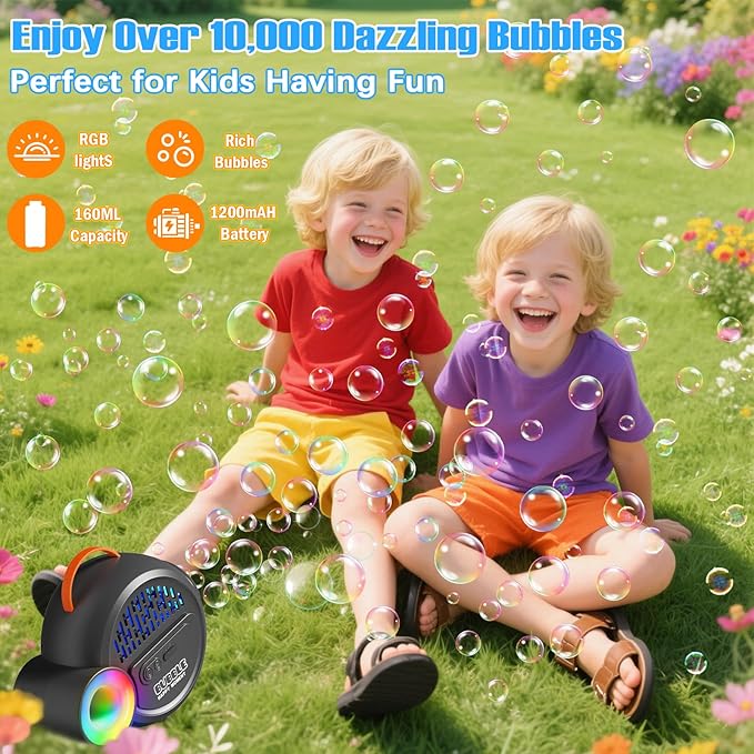 Bubble Machine for Kids Toddlers, Automatic Bubble Maker - Image 6