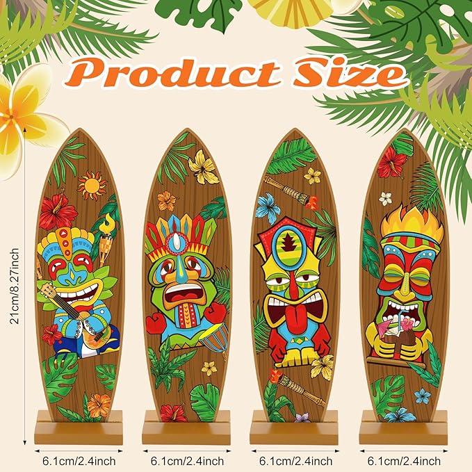 Blulu 4 Pcs Surfboard Decorations - Image 2