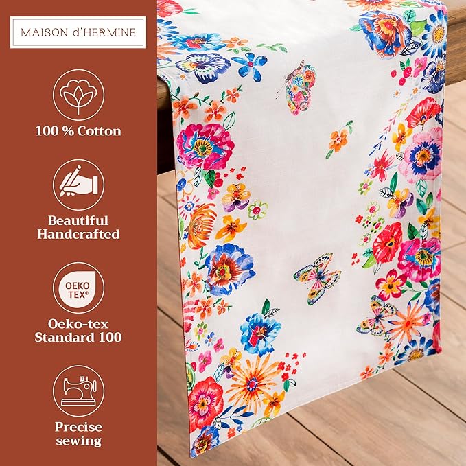 Maison d' Hermine Table Runner 100% Cotton Double Layer Table Runners 108 - Image 2