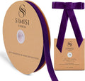 Purple Velvet Ribbon 5/8'' 25 Yards by SIMISIRIBBON
