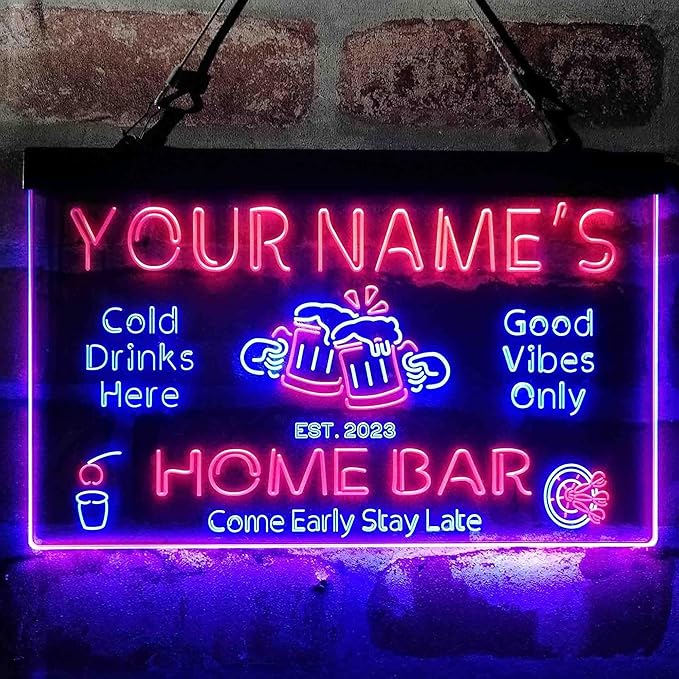 ADVPRO Personalized Your Name Custom Home Bar Beer Established Year Dual Color - Image 2