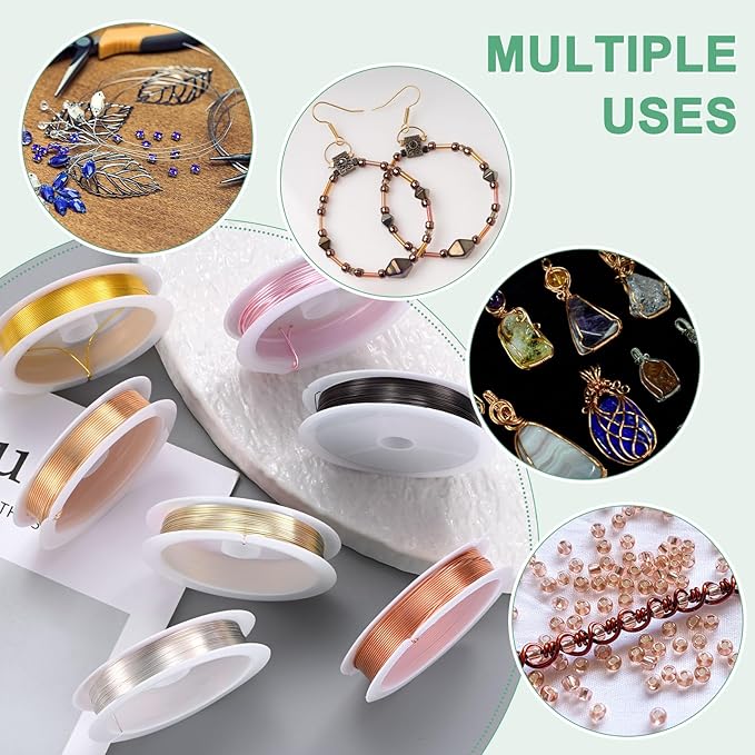 1 mm/18 Gauge Copper Wire for Jewelry Making, 5.2FT Copper Beading Craft Wire - Image 6