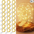 WATERGLIDE 24 Pack Fairy Lights Battery Operated, 7 ft 20 LED Mini String Lights by WATERGLIDE