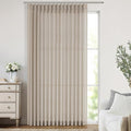 Vision Home Sand Pinch Pleated Semi Sheer Curtains Textured Linen Blended Light by VisionHome