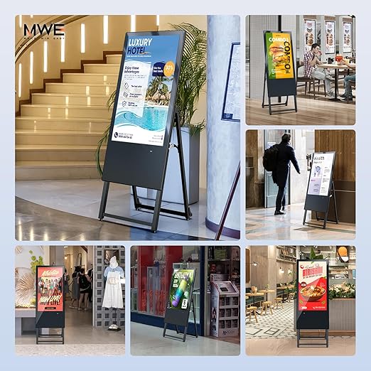 MWE 32 Inch Digital Signage Display, Portable LCD Digital Kiosk, Advertising - Image 2