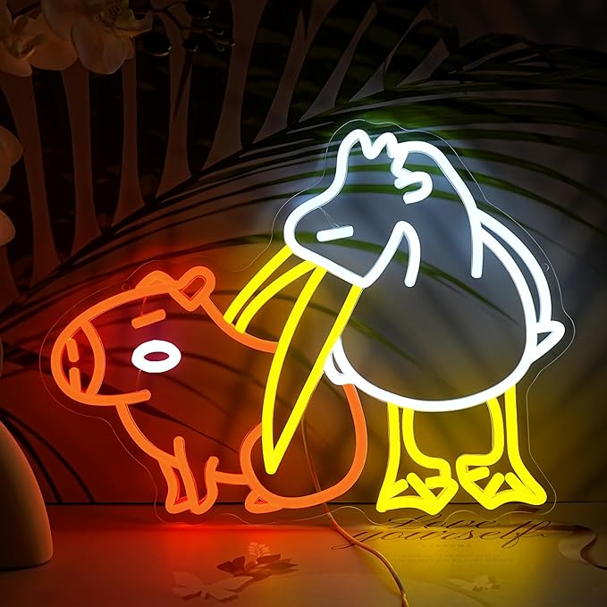 LISIGNVE Capybara Pelican Neon Sign by LISIGNVE