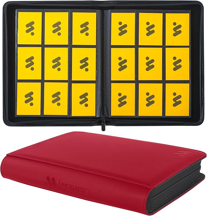 Card Binder 9 Pockets, Trading Card Binder Holds up to 864 Cards by MORABTO