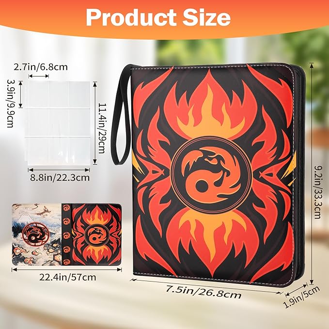 9 Pocket Card Binder for MTG/YGO/PTCG/Game Cards, Holds 900 Cards, Premium Card - Image 3