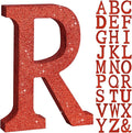 TONIFUL 8 Inch Red Glitter Letter R Table Centerpiece A-Z Red Birthday Party by TONIFUL