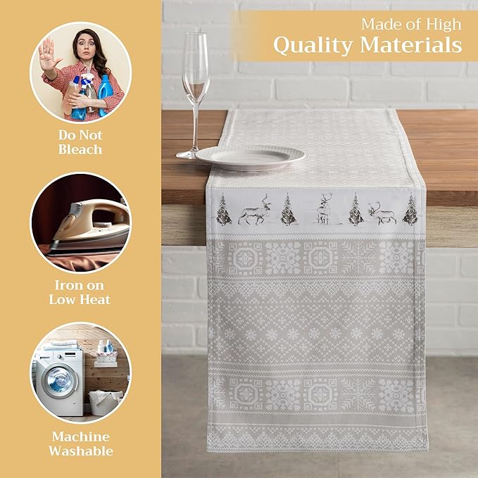 Maison d' Hermine Table Runner 100% Cotton Double Layer Table Runners 108 - Image 3