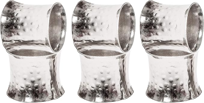 Silver Napkin Rings-12 PCS Heavy Duty Metal Spiral Napkin Rings, Handcrafted - Image 2