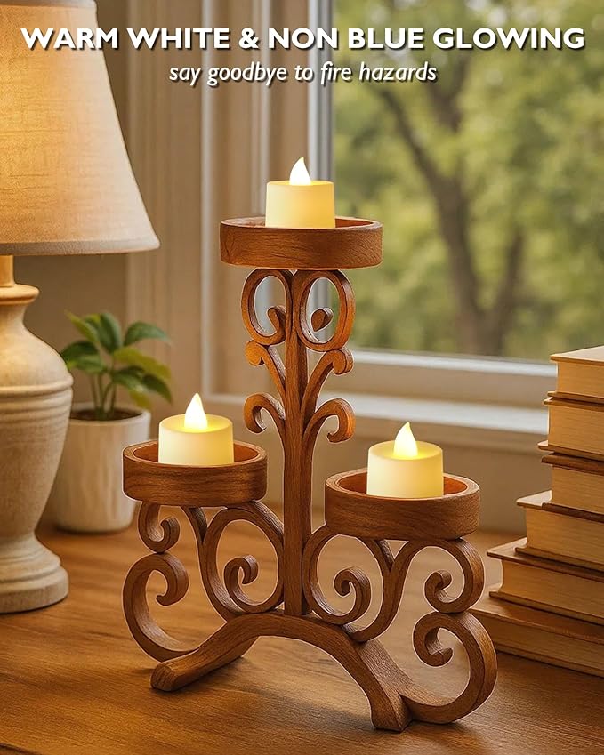 Amagic 50 Pack LED Tea Lights, Flameless Votive Candles, Lasting Electric Fake - Image 6