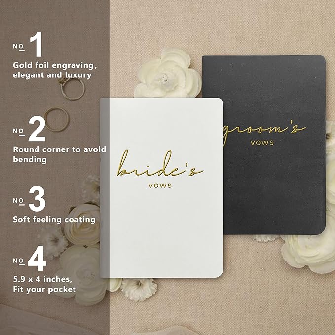 Vow Books His and Hers Wedding Vow Books Bride and Groom Vow Books Wedding - Image 2