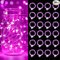 pozzolanas 24 Pack Pink Battery Operated String Lights - 7ft Waterproof Fairy by pozzolanas