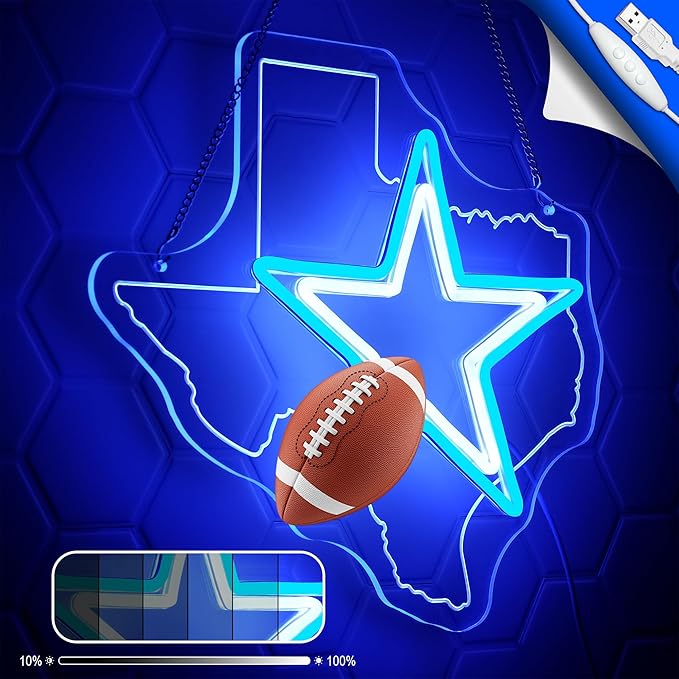 Cowboy Football Neon Sign Texas Neon Sign - Image 4
