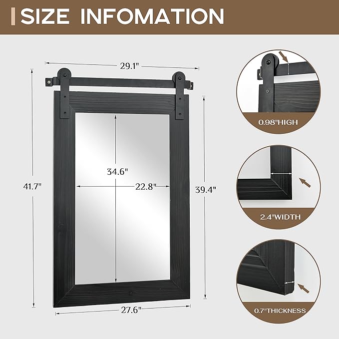 COGOOD Farmhouse Bathroom Mirror - Image 5