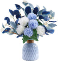 Artificial Flowers with vases, Fake Hydrangea with Eucalyptus Bouquet by Unknown