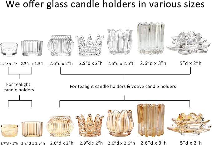 GOLDEAL 24Pcs Pink Glass Votive Candle Holders Tealight Holders Decorative - Image 5