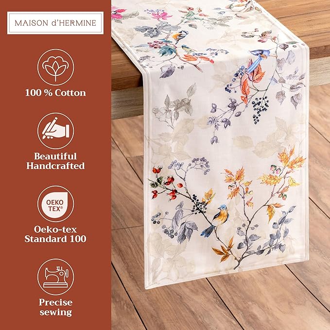 Maison d' Hermine Table Runner 100% Cotton Double Layer Table Runners 108 - Image 2
