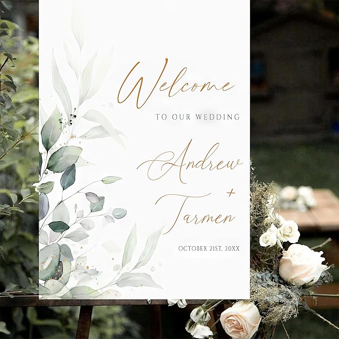 Generic Personalized Wedding Welcome Sign, 18x27 inches, Modern Style, - Image 4