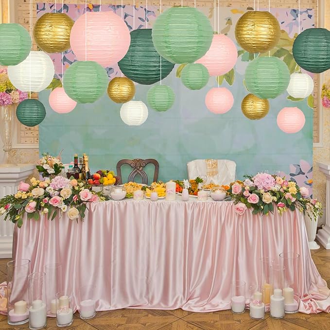 ADLKGG Paper Lanterns Decorative, Round Hanging Paper Lanterns Decorations - Image 5