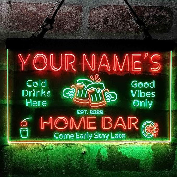 ADVPRO Personalized Your Name Custom Home Bar Beer Established Year Dual Color - Image 2