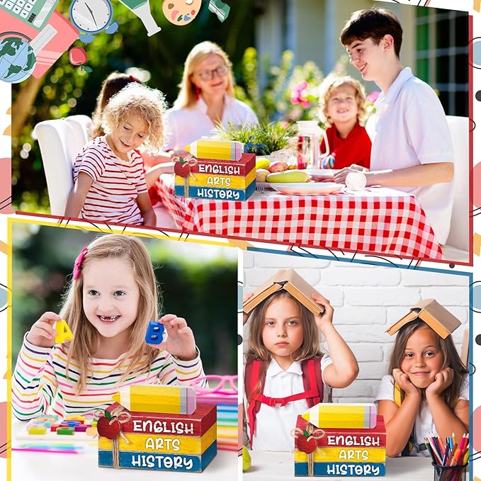 4 Pcs Back to School Table Decorations First Day of School Tiered Tray - Image 5