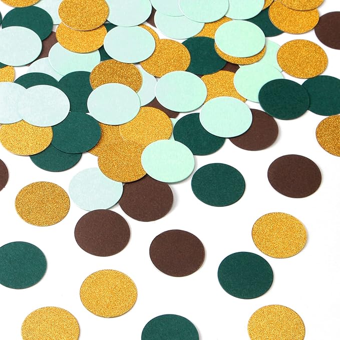 Sage-Green Gold Brown Party Decorations by HongTongTong