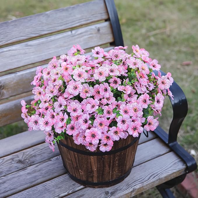 HyeFlora Artificial Flowers for Outdoor Indoor Garden Home Decoration, Faux - Image 7