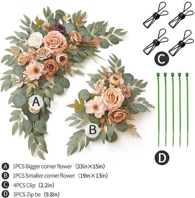 Wedding Sign Faux Flower Swag for Ceremony Party Reception Entrance Floral - Image 3