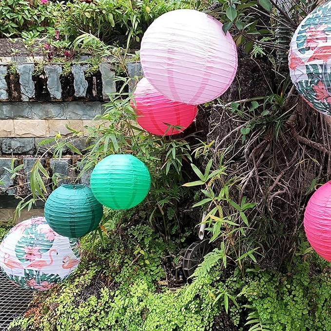 Jungle Tropical Flamingo Theme Bohemian Paper Lantern set10pcs - Image 6
