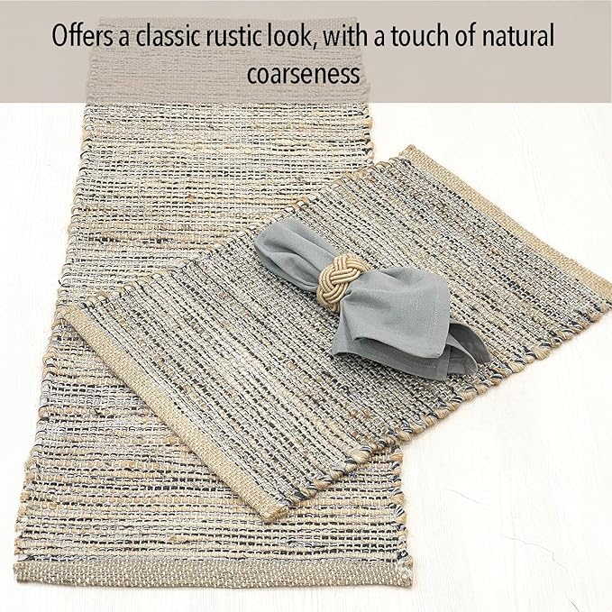 Chardin home Natural Jute Table Runner 13x36 Inch – Vintage Boho Rustic Table - Image 3